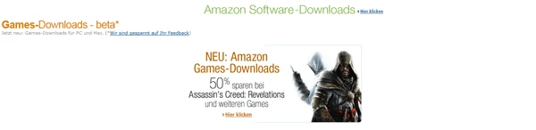 Amazon mit Spiele und Software Downloads Bild