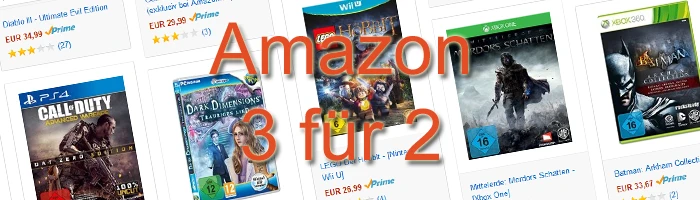 Amazon Spiele Aktion - 3 Spiele kaufen 2 bezahlen Bild