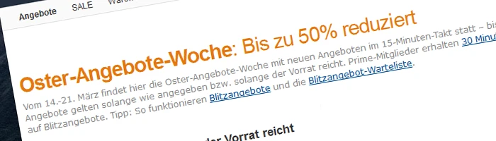 Oster-Angebote bei Amazon Bild