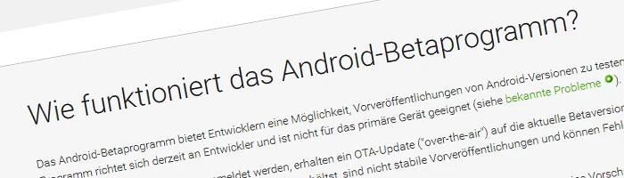 Android-Betaprogramm für diverse Nexus Geräte Bild