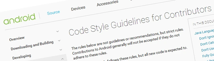 Android App Entwicklung - Coding Guidelines Bild