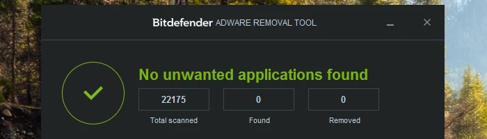 Bitdefender Adware Removal Tool Bild