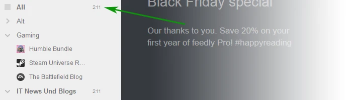 Feedly Problem - Leere Seite / Blank Page Bild