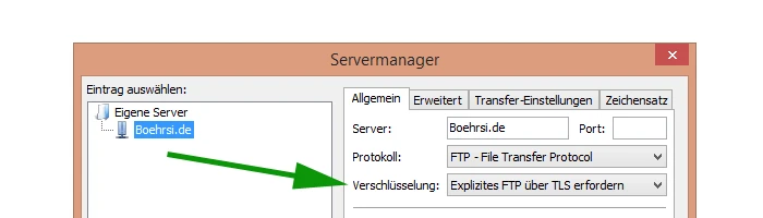 FTP Server Verbindungen verschlüsseln mit FTPS Bild