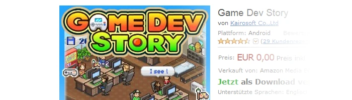 Game Dev Story - Heute gratis im Amazon App-Shop Bild