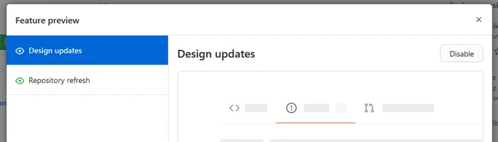 GitHub Design Previews Bild