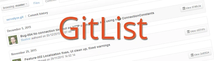 GitList - Eigene remote Repositories im Browser betrachten Bild