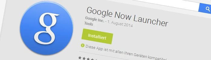 Google Now Launcher im Play Store verfügbar Bild