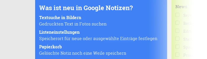 Google Notizen Bild