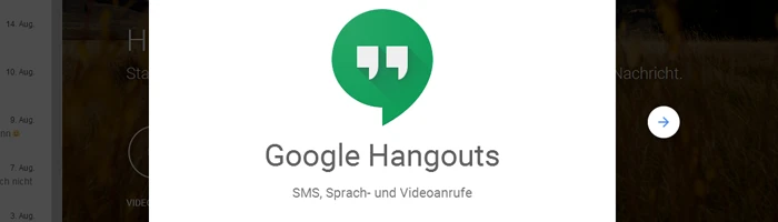 Hangouts mit eigener Homepage Bild