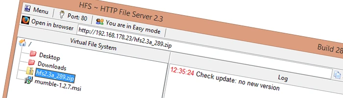 Http File Server - Dateien einfach via LAN austauschen Bild