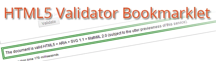 HTML5 Validator Bookmarklet Bild