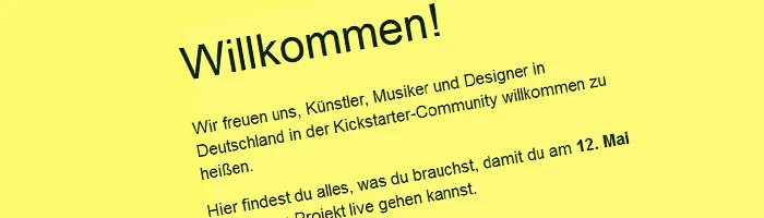 Kickstarter in Deutschland verfügbar Bild