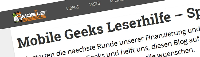 Mobile Geeks Leserhilfe - Eine super Aktion Bild