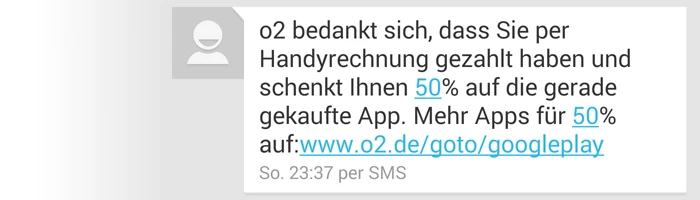 Play Store Angebot für O2 Kunden Bild