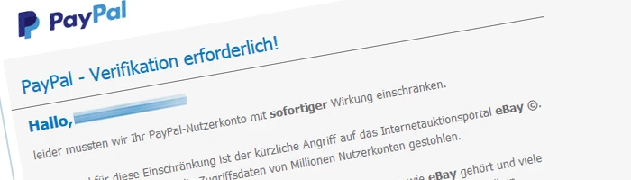 Vorsicht - Mal wieder Paypal Phishing Mails Bild