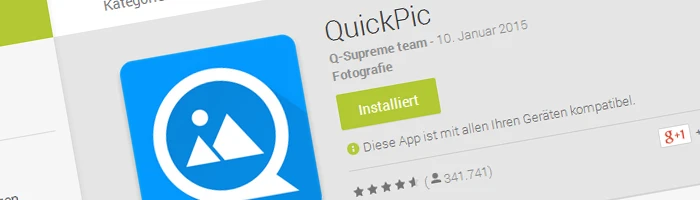 QuickPic die Android Galerie App Bild