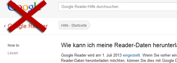 Google Reader wird eingestellt Bild