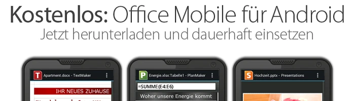 Softmaker Office für Android Smartphones kostenlos Bild