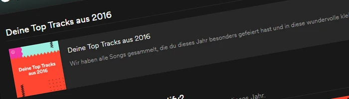 Spotify - Deine Top Tracks 2016 Bild