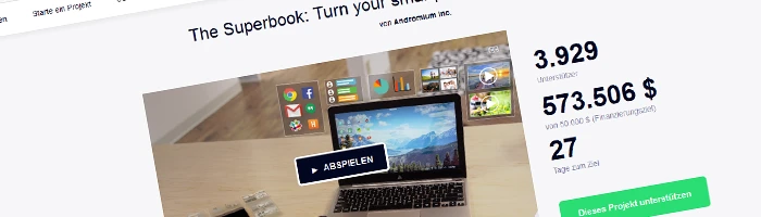 The Superbook - Kickstarter Projekt macht Smartphone zum PC Bild