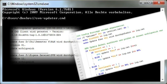 Mehrere SVNs komfortabel unter Windows aktualisieren Bild