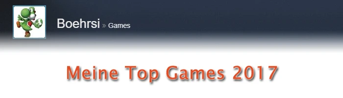 Meine Top Games 2017 Bild