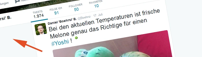 Twitter entfernt Hintergründe an vielen Stellen Bild