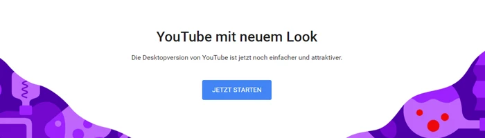 Youtube - Neues Design gestartet Bild